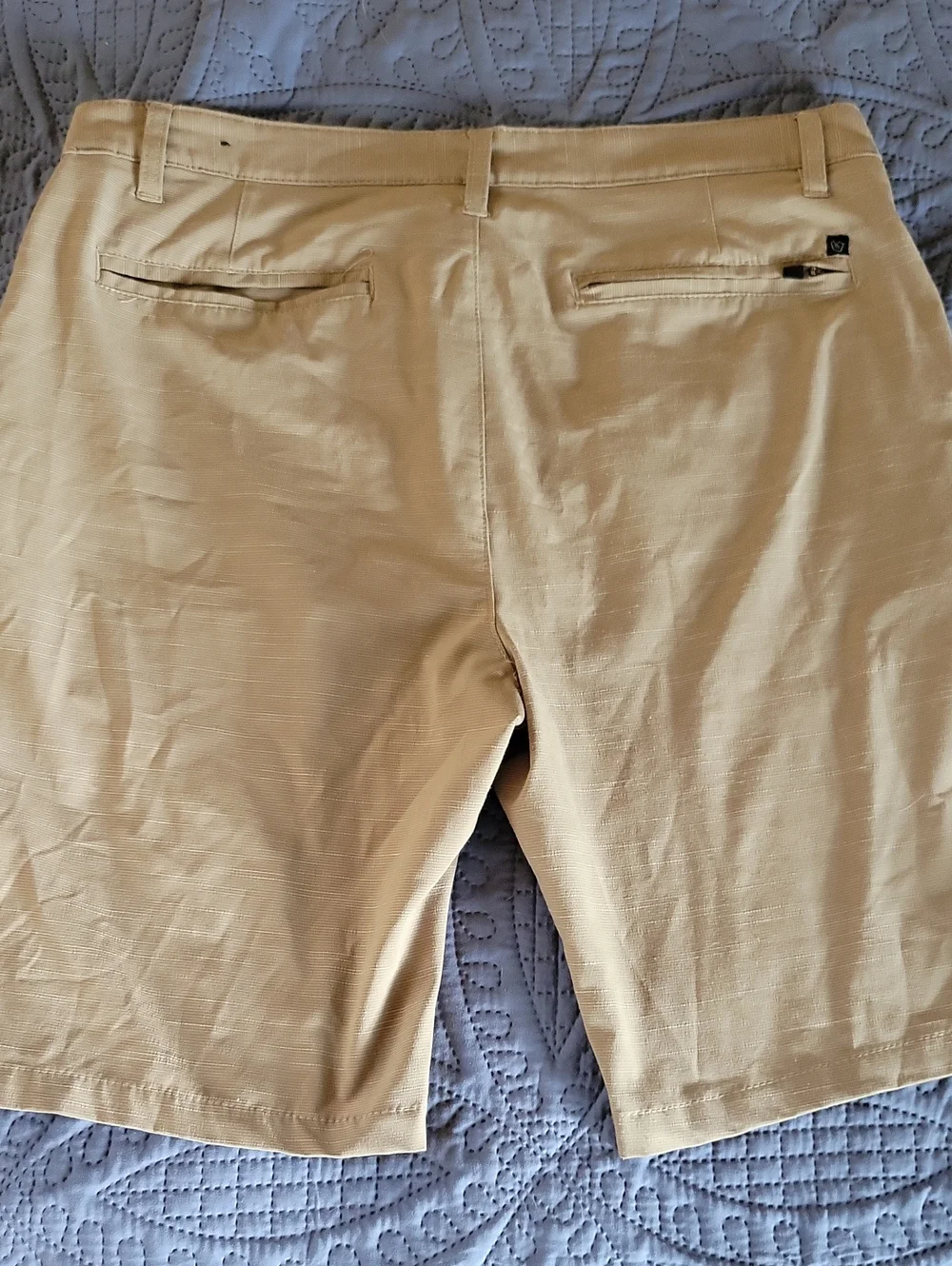 Burnside Men's Khaki Cotton Blend Shorts